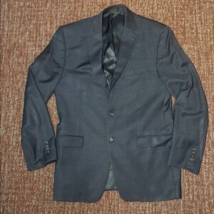 Ralph Lauren Navy Blazer muted plaid classic baby blazer lightweight plaid coat